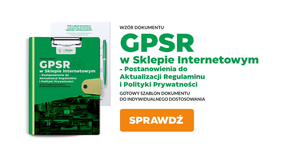 GPSR w sklepie internetowym - grafika promocyjna